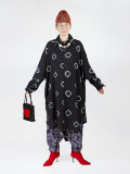 Платье-рубашка oversize, окрашенное техникой нэ-маки сибори, redrobe 10