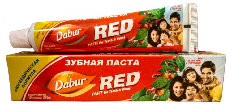 Индийская зубная паста для десен Dabur "Red", 100 гр